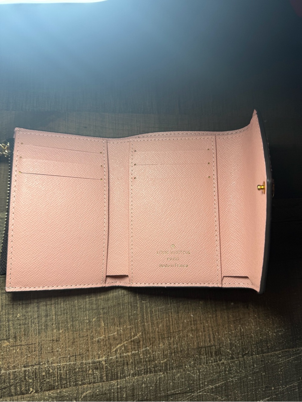 Louis Vuitton Brown Monogram Compact Wallet with Tan Accents